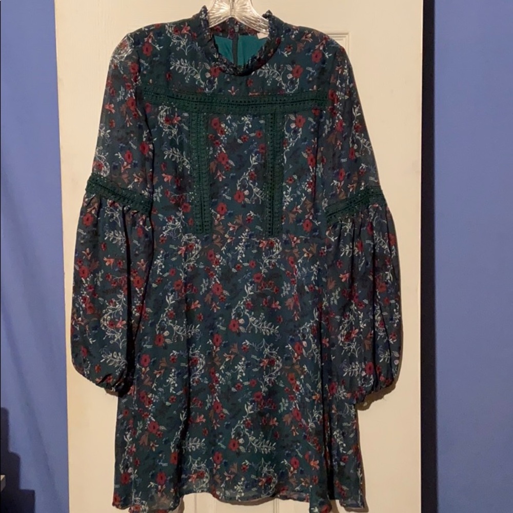 (M) Green Floral Dress
